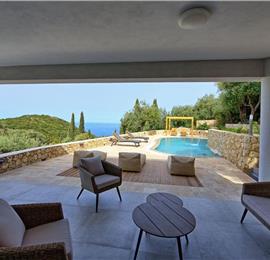 3 bedroom villa with pool & sea views, Makrades, sleeps 6